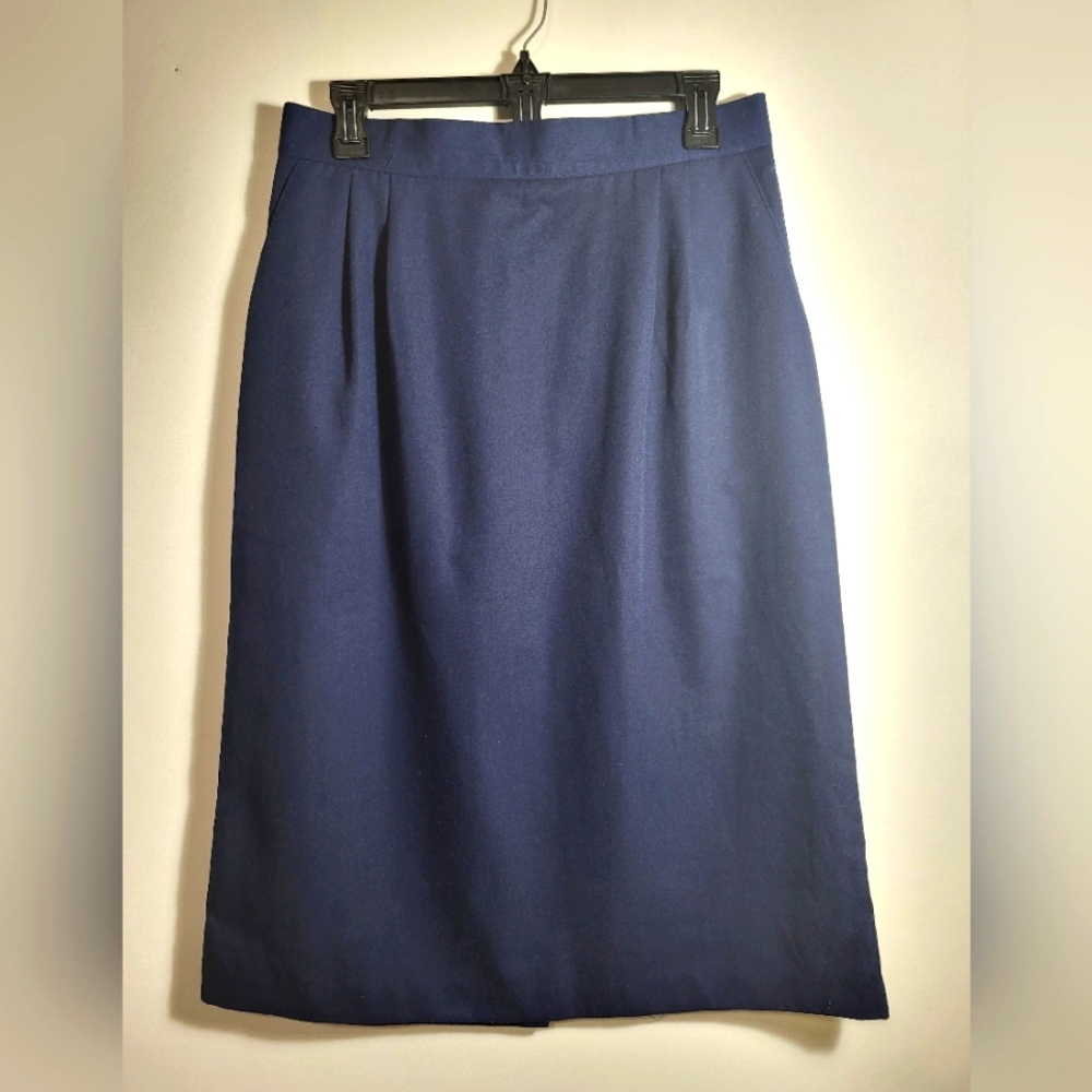 Worthington Essentials Vintage Blue Midi Dress women's 14  #2549